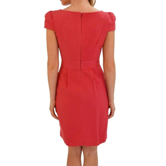 NWT Max Cleo Dress Coral Sheath Cotton Size 10 - Picture 3 of 7